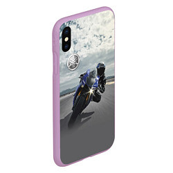 Чехол iPhone XS Max матовый Yamaha, цвет: 3D-сиреневый — фото 2