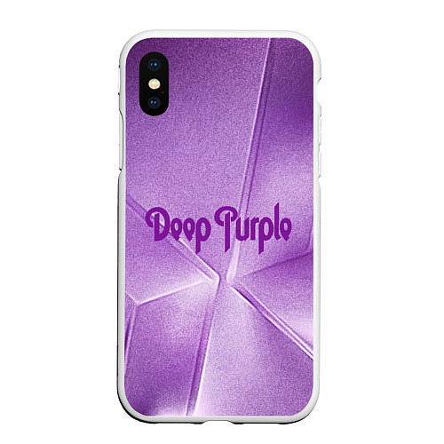 Чехол iPhone XS Max матовый Deep Purple / 3D-Белый – фото 1