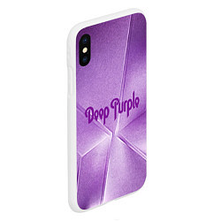 Чехол iPhone XS Max матовый Deep Purple, цвет: 3D-белый — фото 2