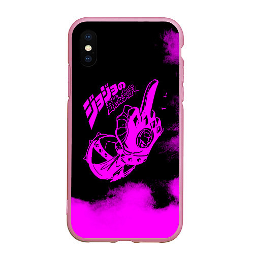 Чехол iPhone XS Max матовый JoJo Bizarre Adventure / 3D-Розовый – фото 1