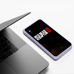 Чехол iPhone XS Max матовый RED DEAD REDEMPTION 2, цвет: 3D-светло-сиреневый — фото 2