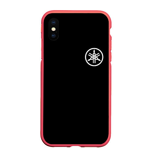 Чехол iPhone XS Max матовый Yamaha на спине / 3D-Красный – фото 1