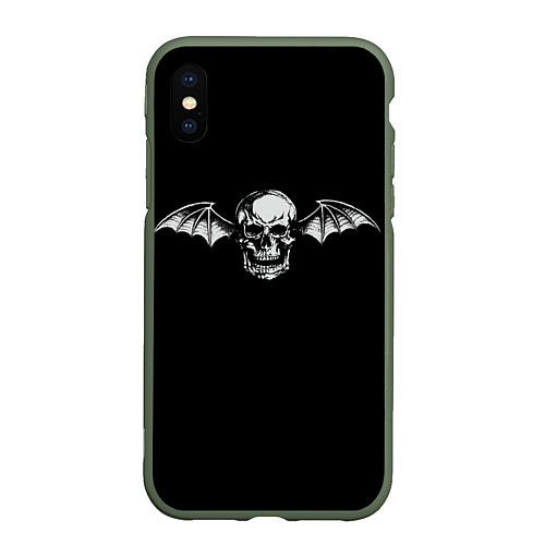 Чехол iPhone XS Max матовый Avenged Sevenfold - Deleed 1 / 3D-Темно-зеленый – фото 1