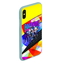 Чехол iPhone XS Max матовый FORTNITE NEW SEASON 2020, цвет: 3D-мятный — фото 2