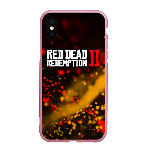 Чехол iPhone XS Max матовый RED DEAD REDEMPTION 2 / 3D-Розовый – фото 1