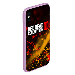 Чехол iPhone XS Max матовый RED DEAD REDEMPTION 2, цвет: 3D-сиреневый — фото 2