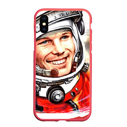 Чехол iPhone XS Max матовый Юрий Гагарин 1