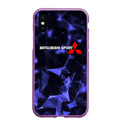 Чехол iPhone XS Max матовый MITSUBISHI, цвет: 3D-фиолетовый