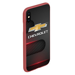 Чехол iPhone XS Max матовый CHEVROLET, цвет: 3D-красный — фото 2