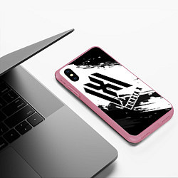 Чехол iPhone XS Max матовый Monsta X, цвет: 3D-малиновый — фото 2