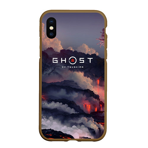 Чехол iPhone XS Max матовый Ghost of Tsushima / 3D-Коричневый – фото 1