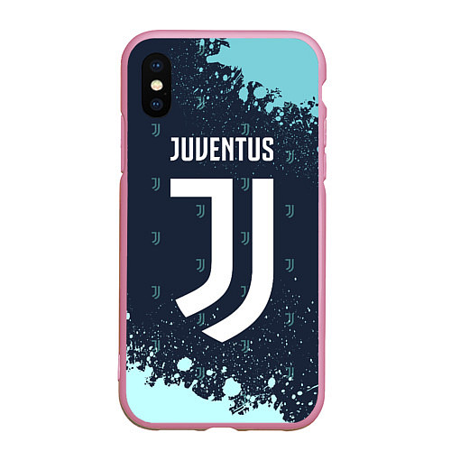 Чехол iPhone XS Max матовый JUVENTUS ЮВЕНТУС / 3D-Розовый – фото 1