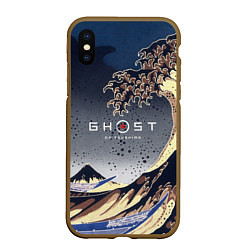 Чехол iPhone XS Max матовый Ghost of Tsushima, цвет: 3D-коричневый