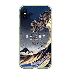 Чехол iPhone XS Max матовый Ghost of Tsushima, цвет: 3D-салатовый