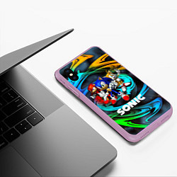 Чехол iPhone XS Max матовый SONIC TRIO, цвет: 3D-сиреневый — фото 2