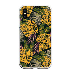 Чехол iPhone XS Max матовый Тропический лес