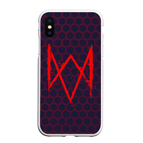 Чехол iPhone XS Max матовый WATCH DOGS LEGION ВОТЧ ДОГС / 3D-Белый – фото 1