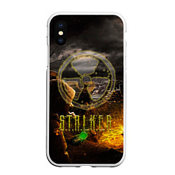 Чехол iPhone XS Max матовый Stalker 2, цвет: 3D-белый