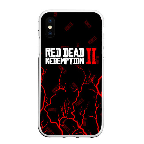 Чехол iPhone XS Max матовый RED DEAD REDEMPTION 2 / 3D-Белый – фото 1