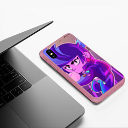 Чехол iPhone XS Max матовый Биби, цвет: 3D-малиновый — фото 2