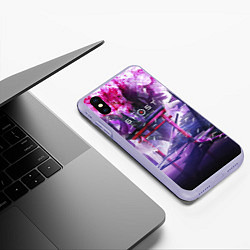 Чехол iPhone XS Max матовый Ghost of Tsushima, цвет: 3D-светло-сиреневый — фото 2