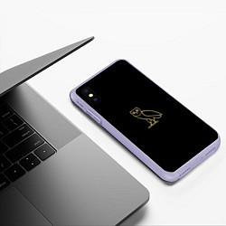 Чехол iPhone XS Max матовый Сова, цвет: 3D-светло-сиреневый — фото 2