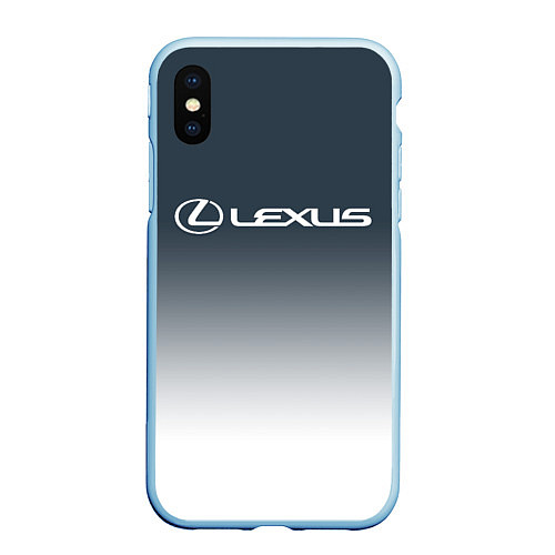 Чехол iPhone XS Max матовый LEXUS ЛЕКСУС / 3D-Голубой – фото 1