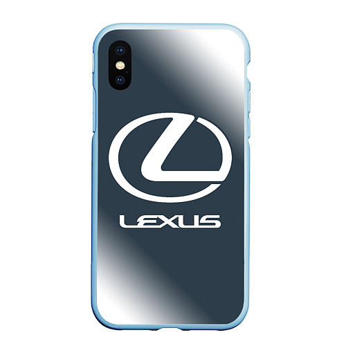 Чехол iPhone XS Max матовый LEXUS ЛЕКСУС / 3D-Голубой – фото 1