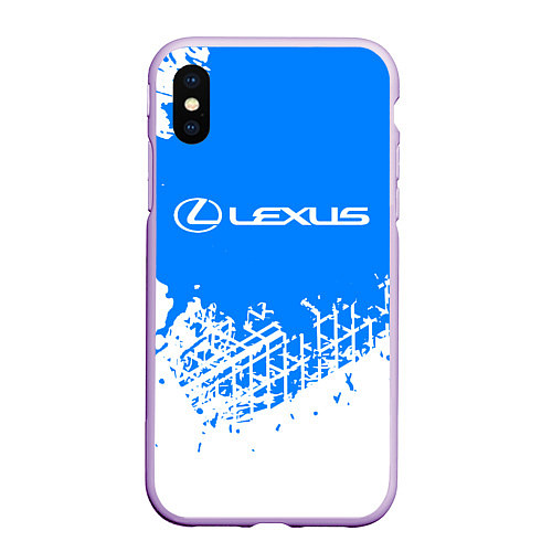 Чехол iPhone XS Max матовый LEXUS ЛЕКСУС / 3D-Сиреневый – фото 1