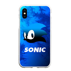 Чехол iPhone XS Max матовый СОНИК SONIC, цвет: 3D-белый