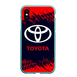 Чехол iPhone XS Max матовый TOYOTA ТОЙОТА, цвет: 3D-мятный