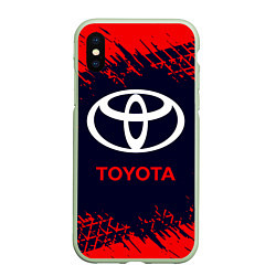 Чехол iPhone XS Max матовый TOYOTA ТОЙОТА, цвет: 3D-салатовый