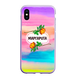 Чехол iPhone XS Max матовый Маргарита, цвет: 3D-светло-сиреневый