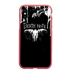 Чехол iPhone XS Max матовый Death Note, цвет: 3D-красный