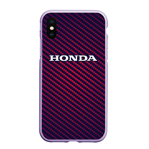 Чехол iPhone XS Max матовый HONDA ХОНДА / 3D-Светло-сиреневый – фото 1