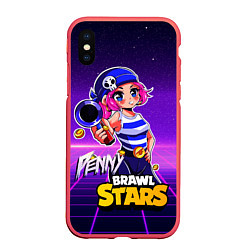 Чехол iPhone XS Max матовый Penny Brawl Stars