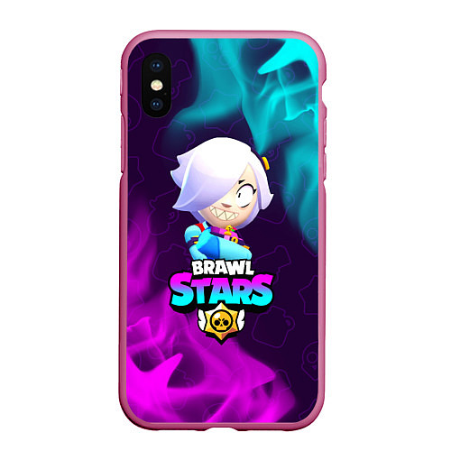 Чехол iPhone XS Max матовый BRAWL STARS COLETTE КОЛЕТТ / 3D-Малиновый – фото 1