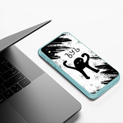 Чехол iPhone XS Max матовый ЪУЪ СЪУКА, цвет: 3D-мятный — фото 2