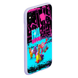 Чехол iPhone XS Max матовый Fall Guys, цвет: 3D-светло-сиреневый — фото 2
