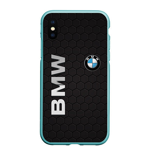 Чехол iPhone XS Max матовый BMW / 3D-Мятный – фото 1