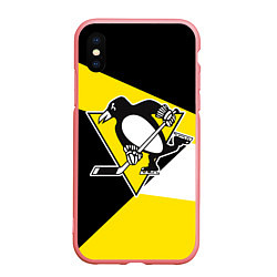 Чехол iPhone XS Max матовый Pittsburgh Penguins Exclusive, цвет: 3D-баблгам