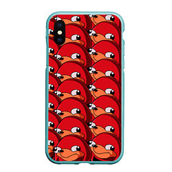 Чехол iPhone XS Max матовый Knuckles, цвет: 3D-мятный