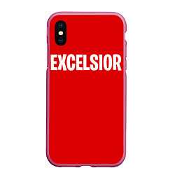 Чехол iPhone XS Max матовый EXCELSIOR, цвет: 3D-малиновый