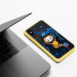 Чехол iPhone XS Max матовый Fall Guys Death Stranding, цвет: 3D-желтый — фото 2