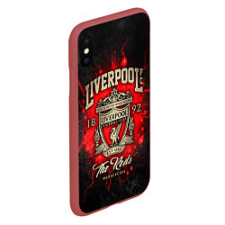 Чехол iPhone XS Max матовый LIVERPOOL FC, цвет: 3D-красный — фото 2