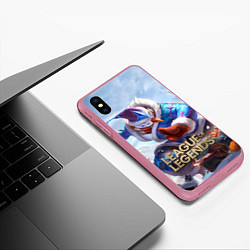Чехол iPhone XS Max матовый League of Legends МАСТЕР ЙИ, цвет: 3D-малиновый — фото 2