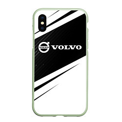 Чехол iPhone XS Max матовый VOLVO Вольво, цвет: 3D-салатовый