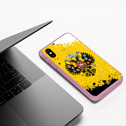 Чехол iPhone XS Max матовый РОССИЙСКАЯ ИМПЕРИЯ, цвет: 3D-розовый — фото 2