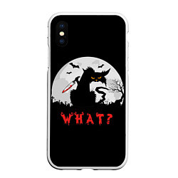 Чехол iPhone XS Max матовый What Cat Halloween