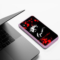 Чехол iPhone XS Max матовый КОРОЛЬ И ШУТ, цвет: 3D-сиреневый — фото 2